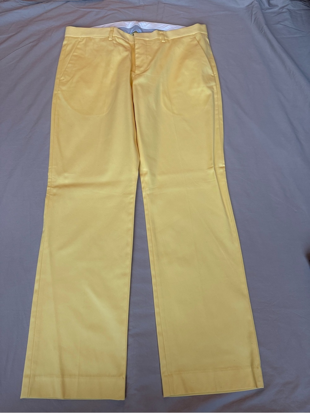 Express Men’s Photographer Slim Fit Pants- Bright Yellow W34L30